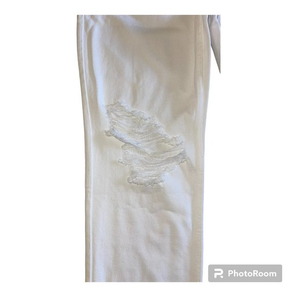 NWT Good American Good '90s Duster Straight Leg White Jeans, Size 10/30 - Picture 5 of 7